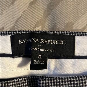 Banana Republic Black and White Checkered Pants
